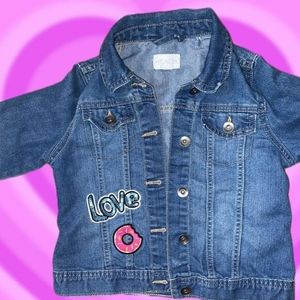 Children place jean jacket